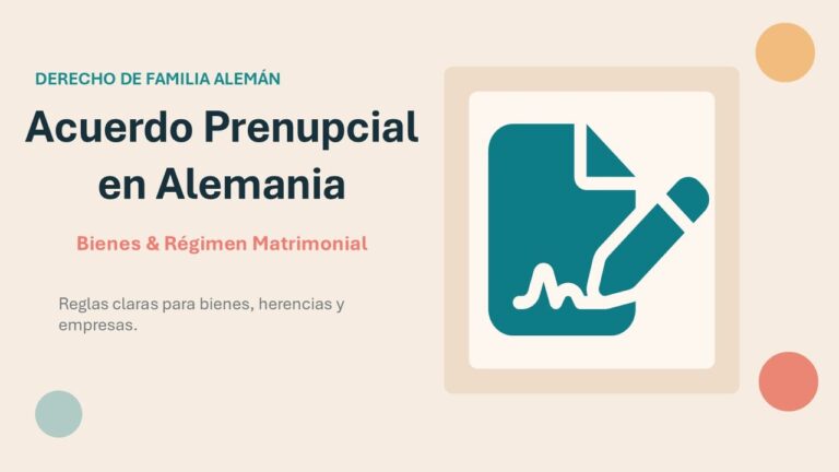 Acuerdo prenupcial en Alemania: bienes y patrimonio