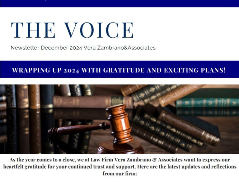 The Voice – Dezember 2024 Newsletter von Vera Zambrano