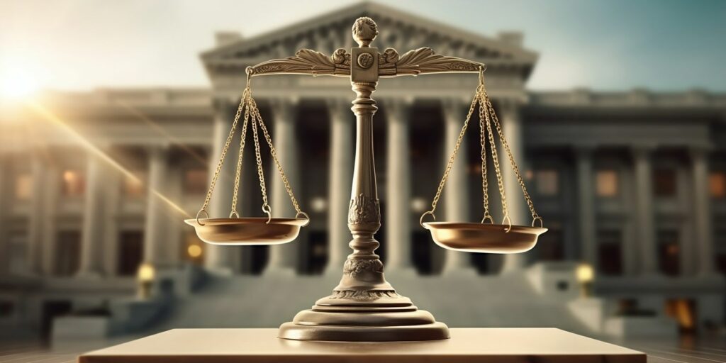 Scales of justice symbolizing fairness and legal balance